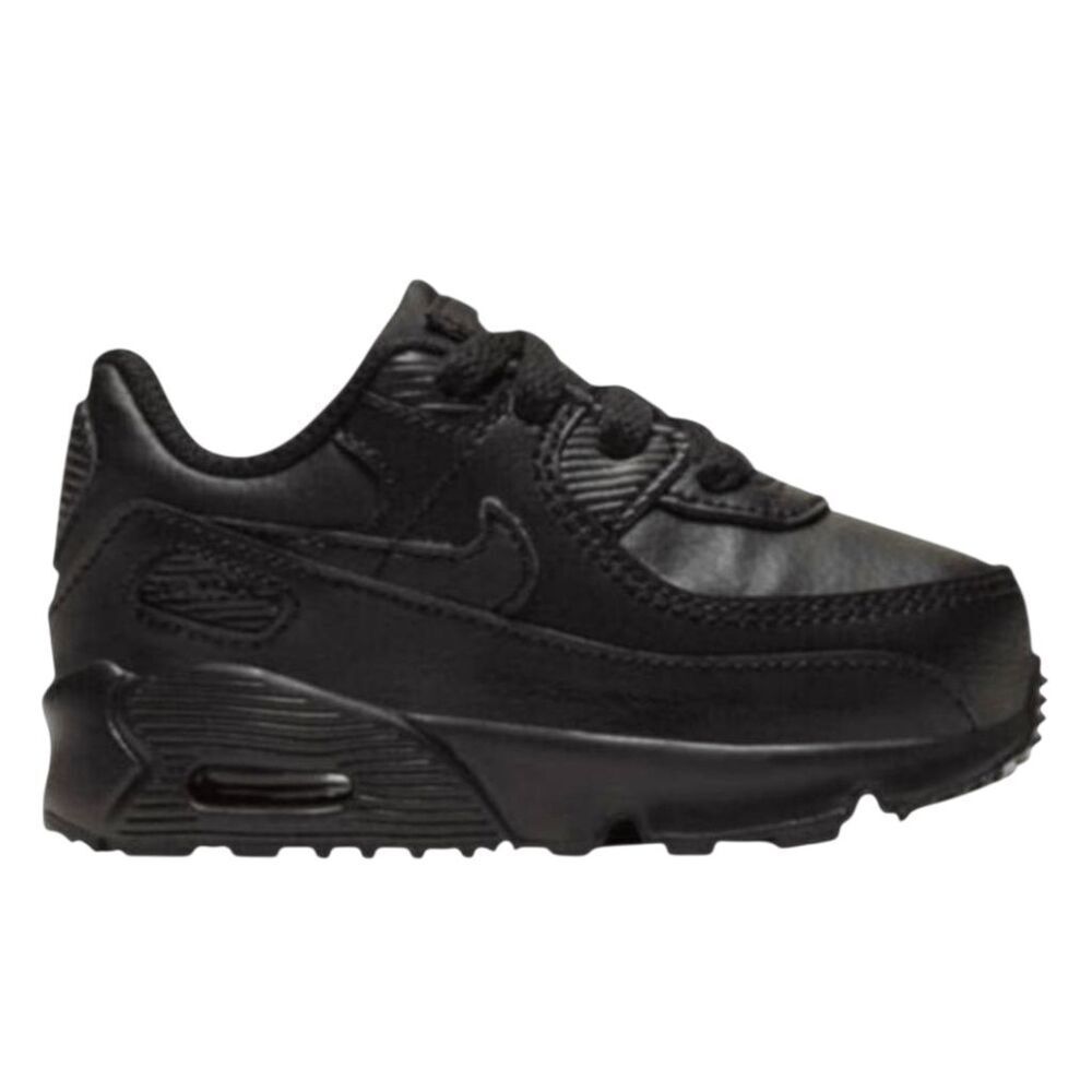NIKE Air Max 90 'Triple Black' TD Sneakers Size 10.5C